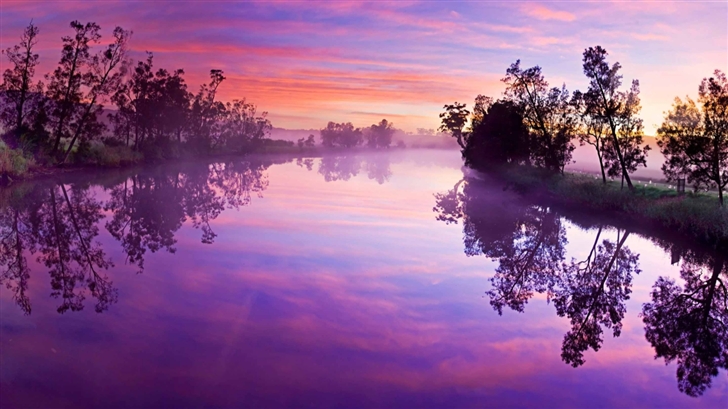Purple River Reflection Mac Wallpaper