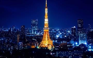 Tokyo Tower At Night MacBook Air wallpaper