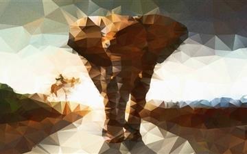 Elephant Polygon Illustration All Mac wallpaper