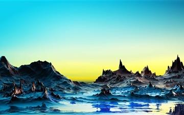 A Cold Bluish Landscape All Mac wallpaper