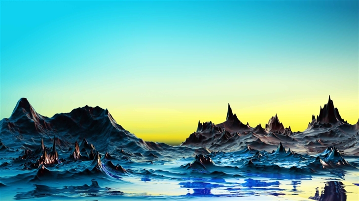 A Cold Bluish Landscape Mac Wallpaper