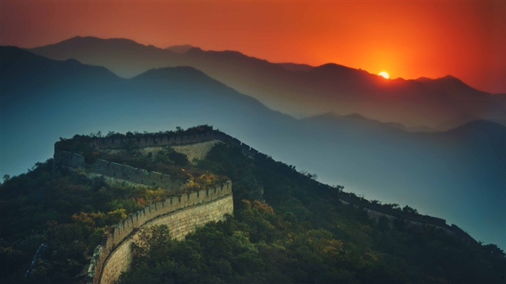 The Great Wall At Sunset Mac Wallpaper
