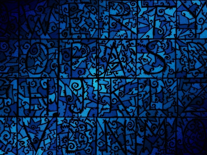 Blue Stained Glass Mac Wallpaper