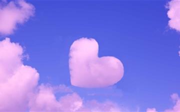 Pink Heart Cloud All Mac wallpaper