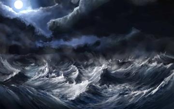 Stormy Sea Painting All Mac wallpaper