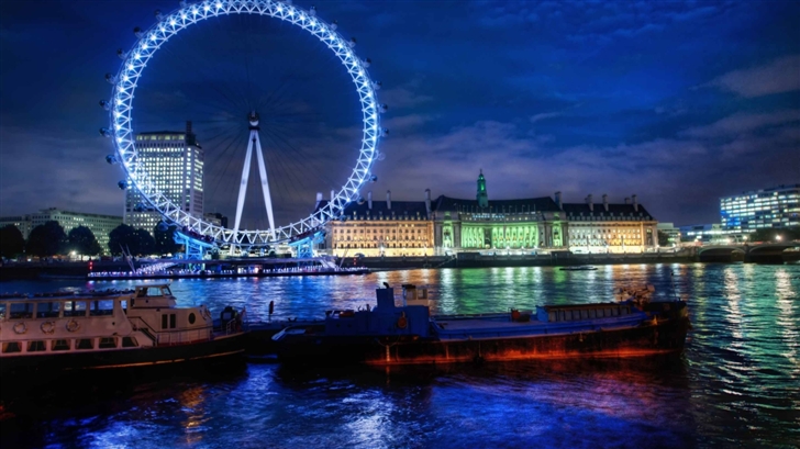 The London Eye At Night Mac Wallpaper