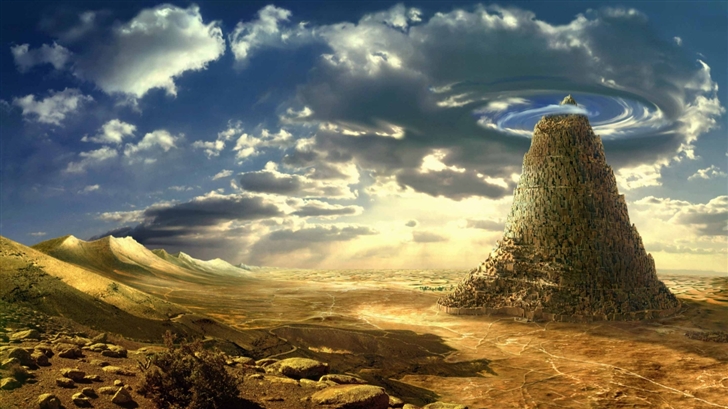Babel Tower Fantasy Mac Wallpaper