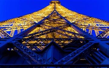 Eiffel Tower Blue And Yellow MacBook Pro wallpaper