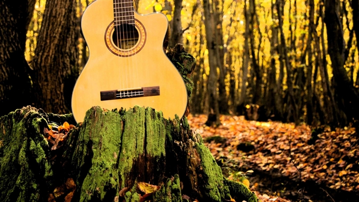 Forest Guitar Mac Wallpaper