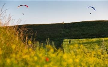 Paragliders In The Air All Mac wallpaper