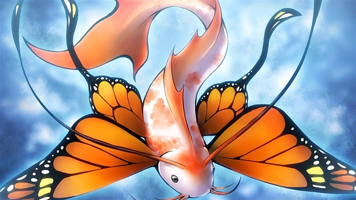 Fish Butterfly Mac Wallpaper