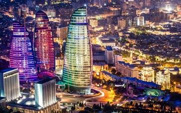 Flame Towers Baku Azerbaijan All Mac wallpaper