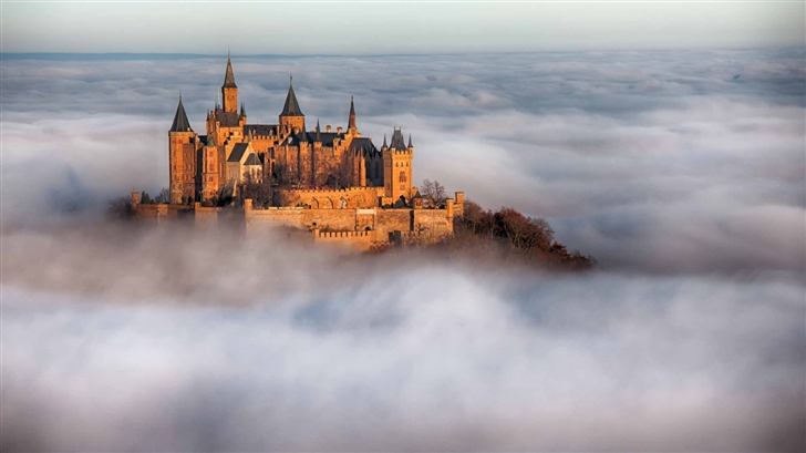 Hohenzollern Castle Fog Germany Mac Wallpaper