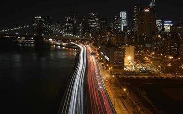 Manhattan Traffic At Night All Mac wallpaper