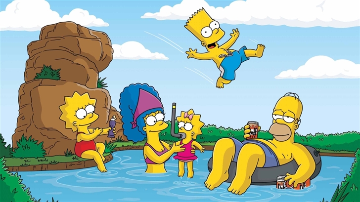 The Simpsons Summer Vacation Mac Wallpaper