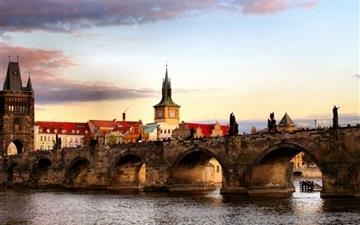 Prague Bridge Landscape All Mac wallpaper