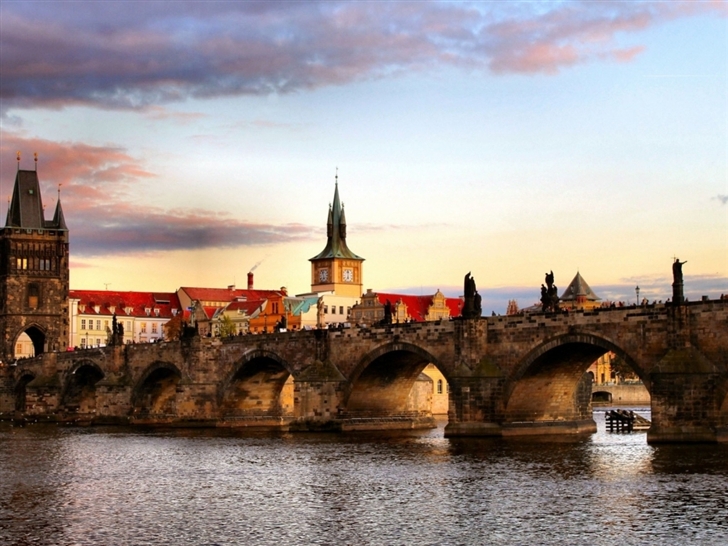 Prague Bridge Landscape Mac Wallpaper