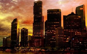 Skyscrapers In The Sunset All Mac wallpaper