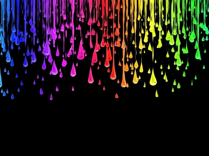 Colored Drops Mac Wallpaper