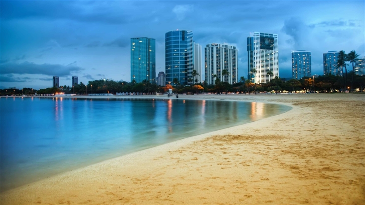 Waikiki After Sunset Mac Wallpaper