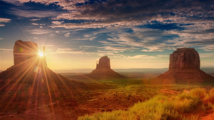 Sunshine Utah Monument Valley Mac Wallpaper