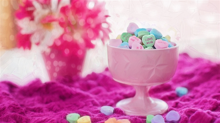 Valentines Day Candy Hearts Sayings Mac Wallpaper