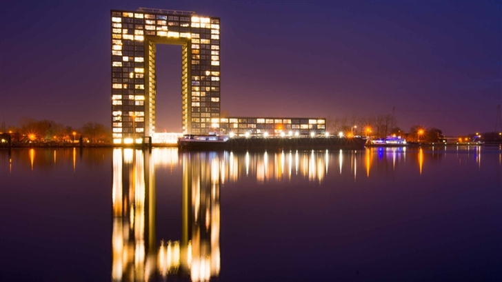 Netherlands City Night Mac Wallpaper
