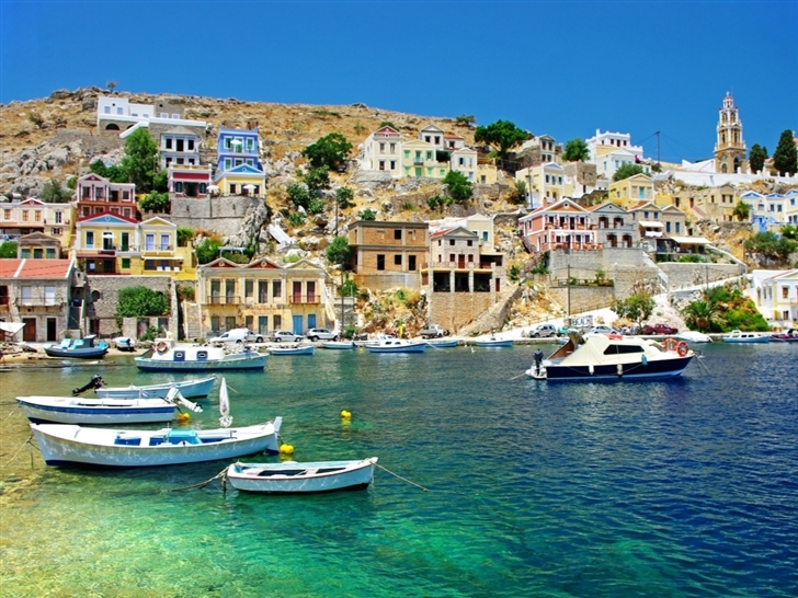 Greece Coast View Mac Wallpaper